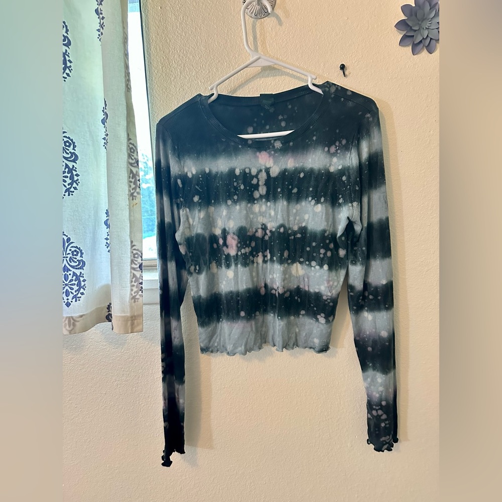 Striped, Tye-dye Crop Top